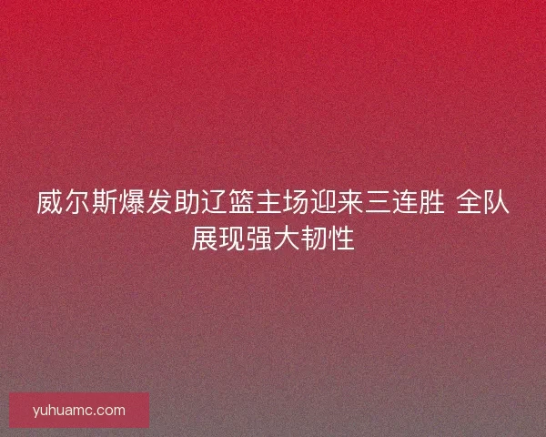 威尔斯爆发助辽篮主场迎来三连胜 全队展现强大韧性